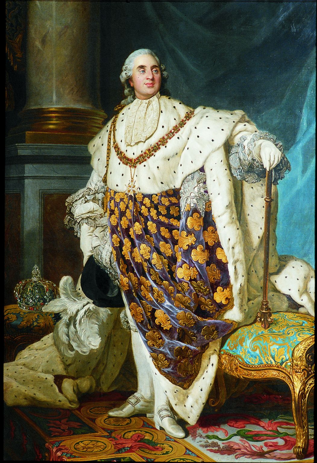 portrait de Louis XVI en habit de sacre, tableau de J.S. Duplessis