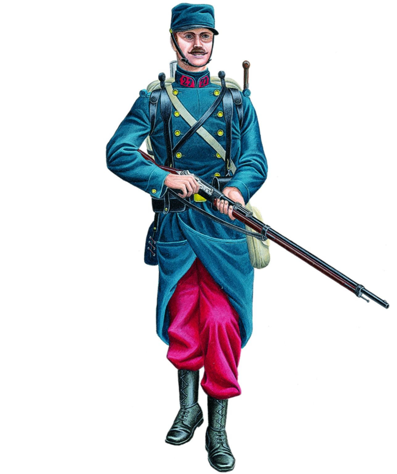 un fantassin, soldat d’infanterie de l’armée française (1914)