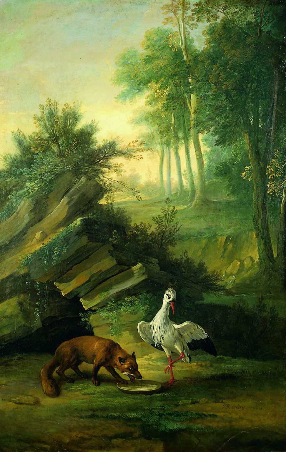 le Renard et la Cigogne, une fable de Jean de La Fontaine (1668)