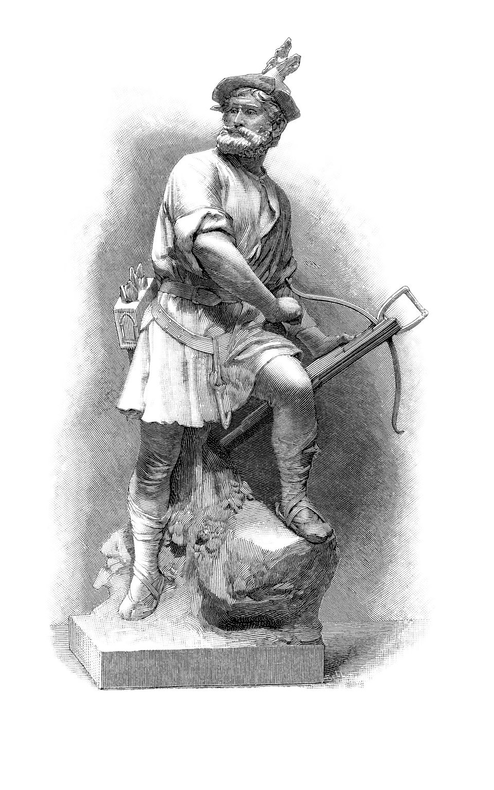 représentation de Guillaume Tell armé d’une arbalète