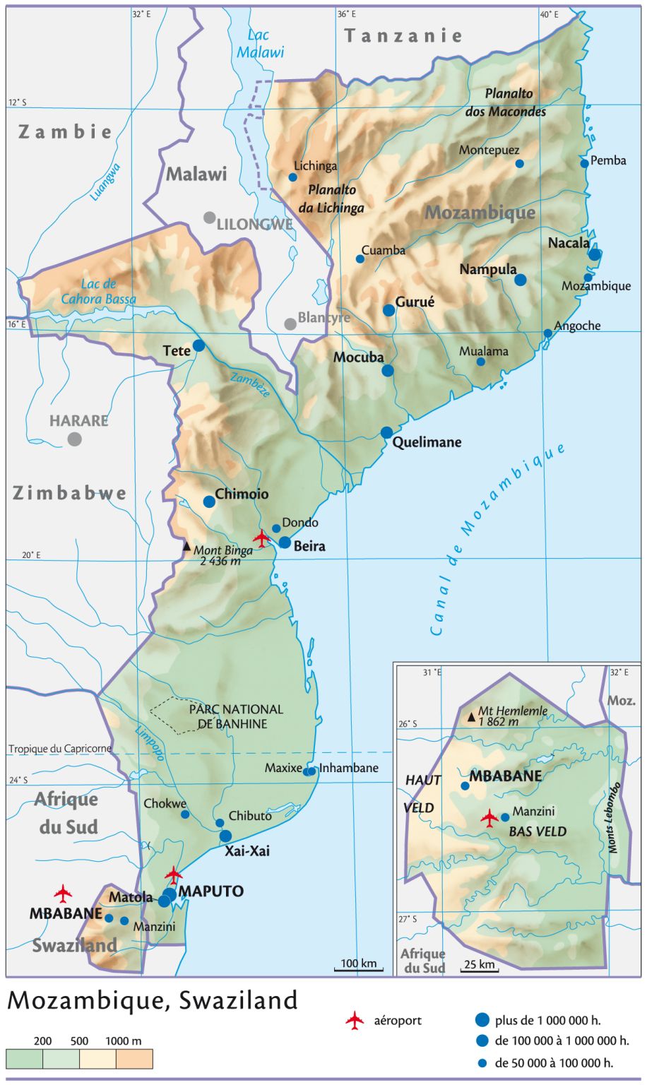 Mozambique et Swaziland