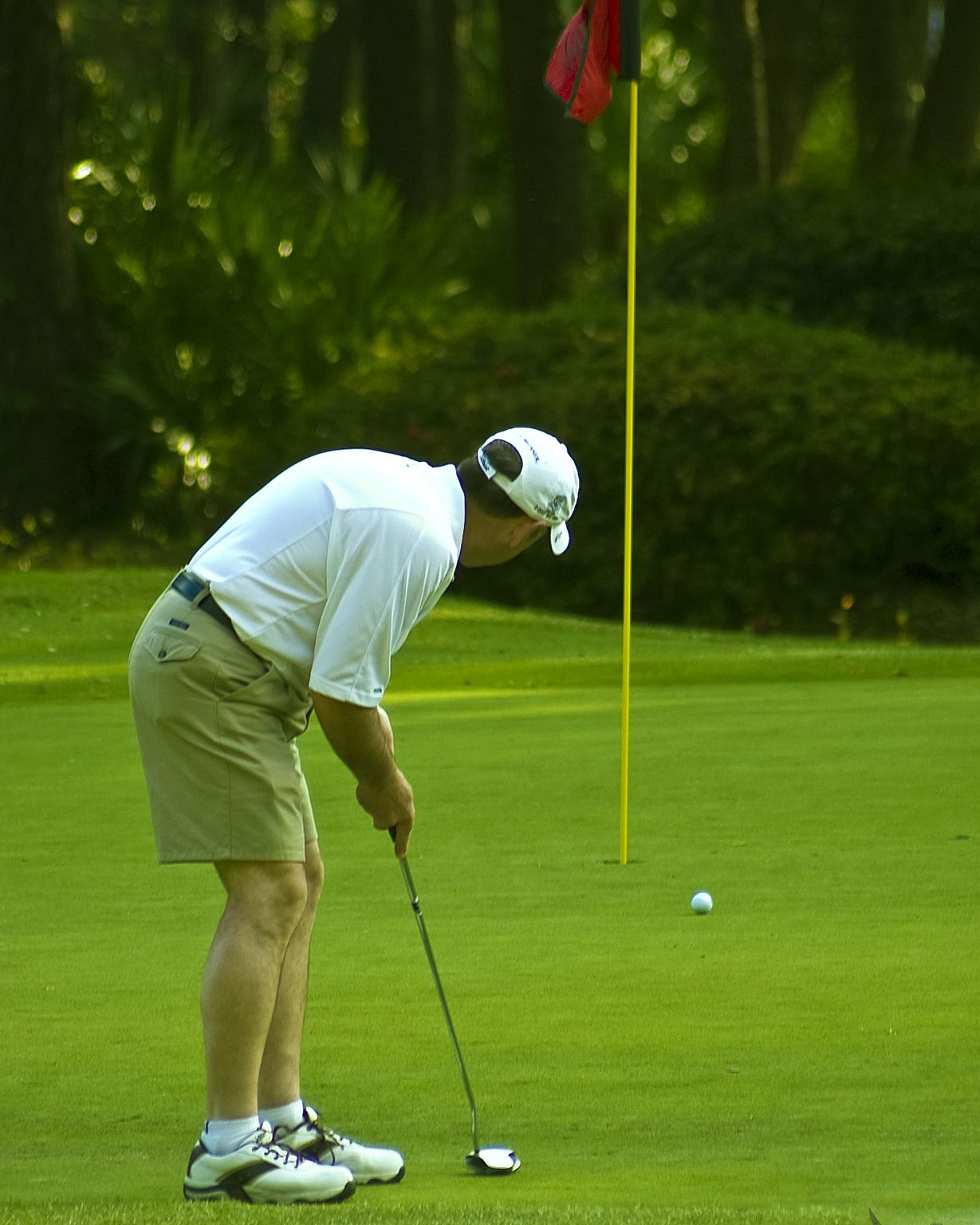un joueur de golf