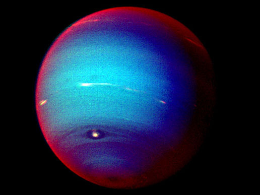 la planète Neptune vue par la sonde Voyager 2 en 1996